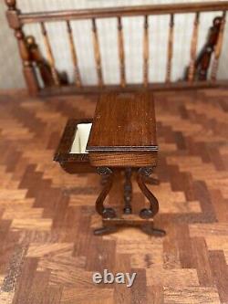 Handmade artisan dollshouse miniature Sewing table by'David Booth