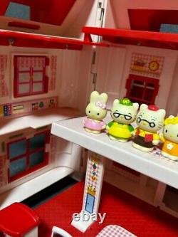 Hello Kitty Sanrio Doll House Family Miniature figure Retro Red Used from japan