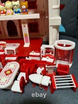 Hello Kitty Sanrio Doll House Family Miniature figure Retro Red Used from japan