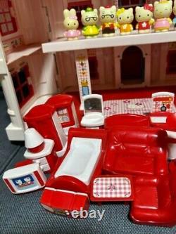 Hello Kitty Sanrio Doll House Family Miniature figure Retro Red Used from japan