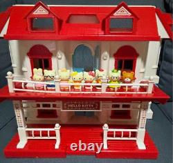 Hello Kitty Sanrio Doll House Family Miniature figure Retro Red Used from japan