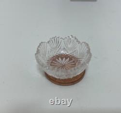 Htf Jim Irish Crystalina Real Hand Cut Crystal Bowl Dolls House Miniature