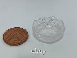Htf Jim Irish Crystalina Real Hand Cut Crystal Bowl Dolls House Miniature