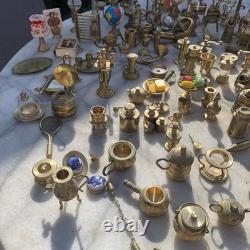 Huge Job Lot Collection of Vintage Miniature Brass Ornaments Dolls House
