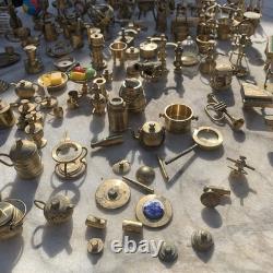 Huge Job Lot Collection of Vintage Miniature Brass Ornaments Dolls House