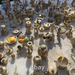 Huge Job Lot Collection of Vintage Miniature Brass Ornaments Dolls House
