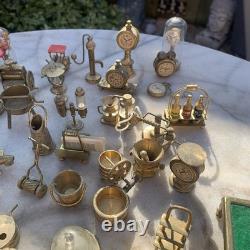 Huge Job Lot Collection of Vintage Miniature Brass Ornaments Dolls House