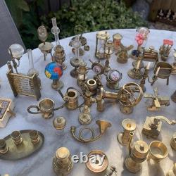 Huge Job Lot Collection of Vintage Miniature Brass Ornaments Dolls House