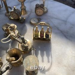Huge Job Lot Collection of Vintage Miniature Brass Ornaments Dolls House