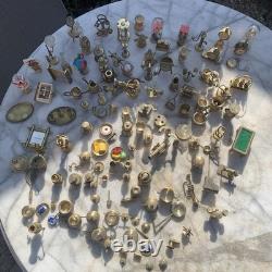 Huge Job Lot Collection of Vintage Miniature Brass Ornaments Dolls House