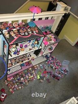 Huge LOL Dolls Bundle House, Chalet, Dolls, Lil Sisters, Pets, Car Etc