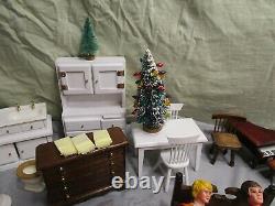 Huge Lot 50+ Miniature Doll House Accessories