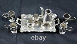 IMPERIAL Cast Metal Doll House Miniature Dish Set Table Settings 33 Pieces