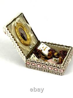 JB Signed Wedding Keepsake Box Doll House Artisan 1/12 Miniature