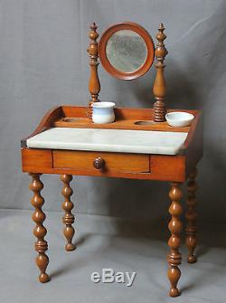 JOLIE TABLE DE TOILETTE DE POUPÉE 19éme 35 cm HAUT