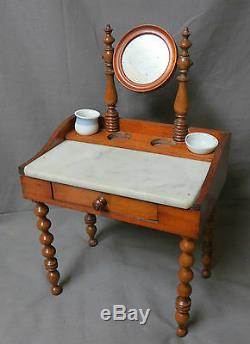 JOLIE TABLE DE TOILETTE DE POUPÉE 19éme 35 cm HAUT