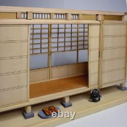 Japanese style Room SET of 3 Doll House Handmade Miniature Kit Wooden 1/12