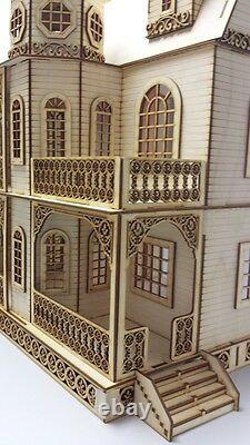 Jasmine Gothic Victorian Dollhouse Half inch scale Kit