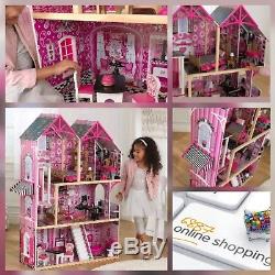 KIDKRAFT BELLA WOODEN KIDS DOLLS HOUSE & FURNITURE FITS BARBIES Next day del