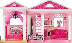KIDS Large Deluxe DOLL HOUSE with Furniture Barbie Childrens Pretend Play 3-10 Yrs