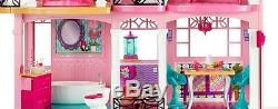 KIDS Large Deluxe DOLL HOUSE with Furniture Barbie Childrens Pretend Play 3-10 Yrs