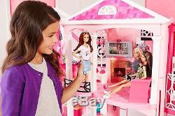 KIDS Large Deluxe DOLL HOUSE with Furniture Barbie Childrens Pretend Play 3-10 Yrs