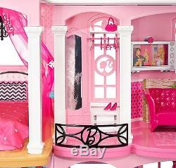 KIDS Large Deluxe DOLL HOUSE with Furniture Barbie Childrens Pretend Play 3-10 Yrs