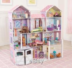 KidKraft Deluxe Wooden Big Dollhouse Doll House Barbie Size Furniture Girls Play