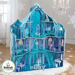 KidKraft Disney Frozen Snowflake Mansion Wooden Kids Dolls House Furniture Anna