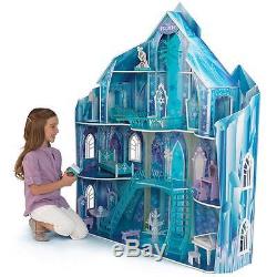 KidKraft Disney Frozen Snowflake Mansion Wooden Kids Dolls House Furniture Anna