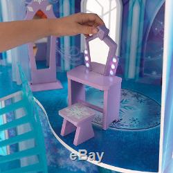 KidKraft Disney Frozen Snowflake Mansion Wooden Kids Dolls House Furniture ELSA