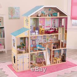 KidKraft Majestic Mansion Dollhouse With 34 Accessories Pretend Play Gift Toy