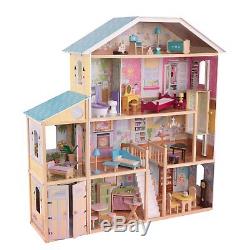 KidKraft Majestic Mansion Pretend Play Wooden Dollhouse with Furniture 65252