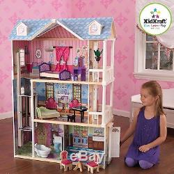 KidKraft My Dreamy Dollhouse with 14 Pieces Of Furniture For Girls 65823 New