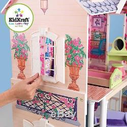KidKraft My Dreamy Dollhouse with 14 Pieces Of Furniture For Girls 65823 New