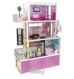 Kidkraft Beachfront Dollhouse Wooden Mansion Furniture Kids Toy Dolls Girls New