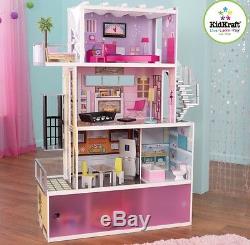 Kidkraft Beachfront Dollhouse Wooden Mansion Furniture Kids Toy Dolls Girls New