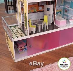 Kidkraft Beachfront Dollhouse Wooden Mansion Furniture Kids Toy Dolls Girls New
