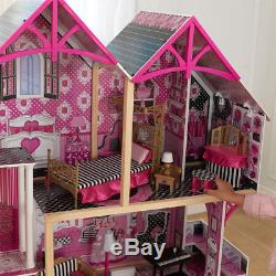 Kidkraft Bella Wooden Kids Dollhouse Dolls House + Furniture Barbie Doll