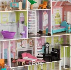 Kidkraft Country Estate Dollhouse, Large Wooden Doll Mansion fits Barbie Dolls