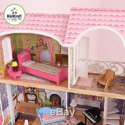 Kidkraft Magnolia Mansion, Wooden Dollhouse with Lift fits Barbie Dolls