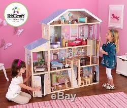 Kidkraft Majestic Mansion Wooden Dolls House Brand New Boxed And With Furniture