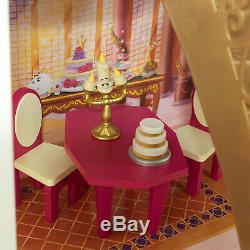 Kids Girls Dollhouse, Disney Princess Belle with 13 Accessories