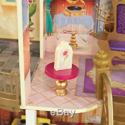 Kids Girls Dollhouse, Disney Princess Belle with 13 Accessories