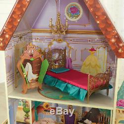 Kids Girls Dollhouse, Disney Princess Belle with 13 Accessories