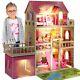 Kinderplay Large Wooden Dolls House Doll House For Girls With