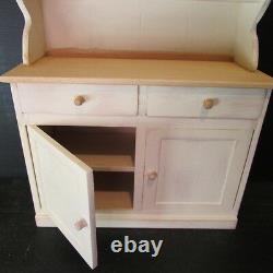 Kitchen Dresser WOODEN PAINTED Doll House Miniature 1/12th scale