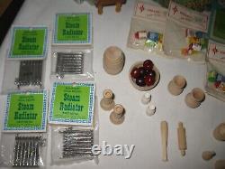 LARGE LOT DOLL HOUSE FURNITURE & MINIATURE ACCESSORIES SOME SEALED & With BOXES