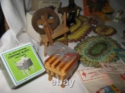 LARGE LOT DOLL HOUSE FURNITURE & MINIATURE ACCESSORIES SOME SEALED & With BOXES