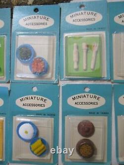 LARGE LOT DOLL HOUSE FURNITURE & MINIATURE ACCESSORIES SOME SEALED & With BOXES